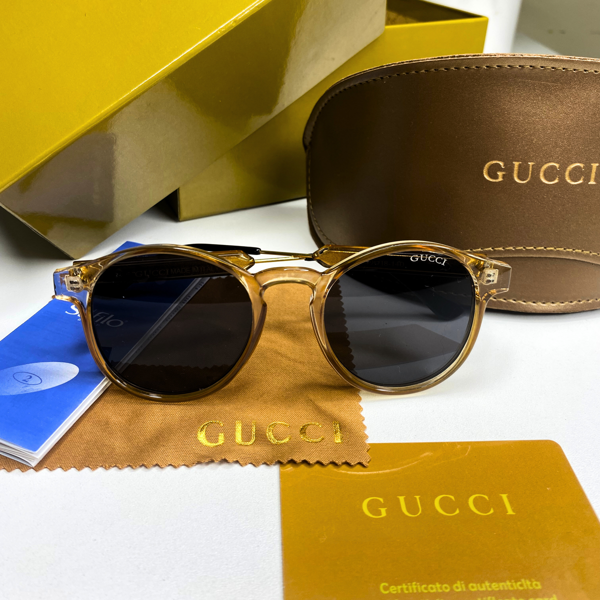 Óculos de Sol Feminino Gucci Square - Envio Gratuito